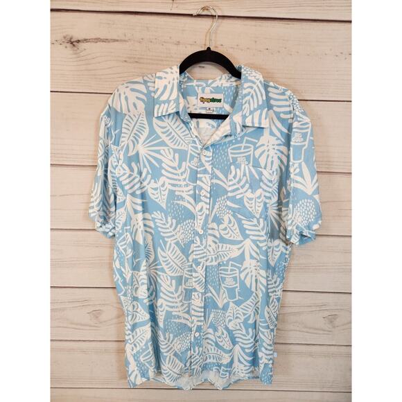 Tipsy Elves Mens Short Sleeve Hawaiian Floral Button Up Shirt Size XL - Picture 1 of 6